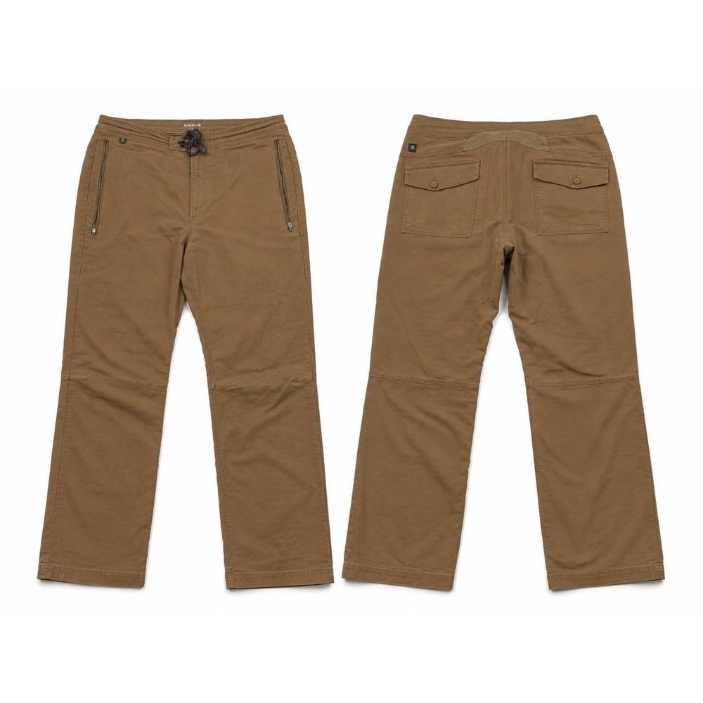 Roark Artifacts of Adventure Pants M 34/36x29 Tan Drawstring Outdoor Zip Pocket